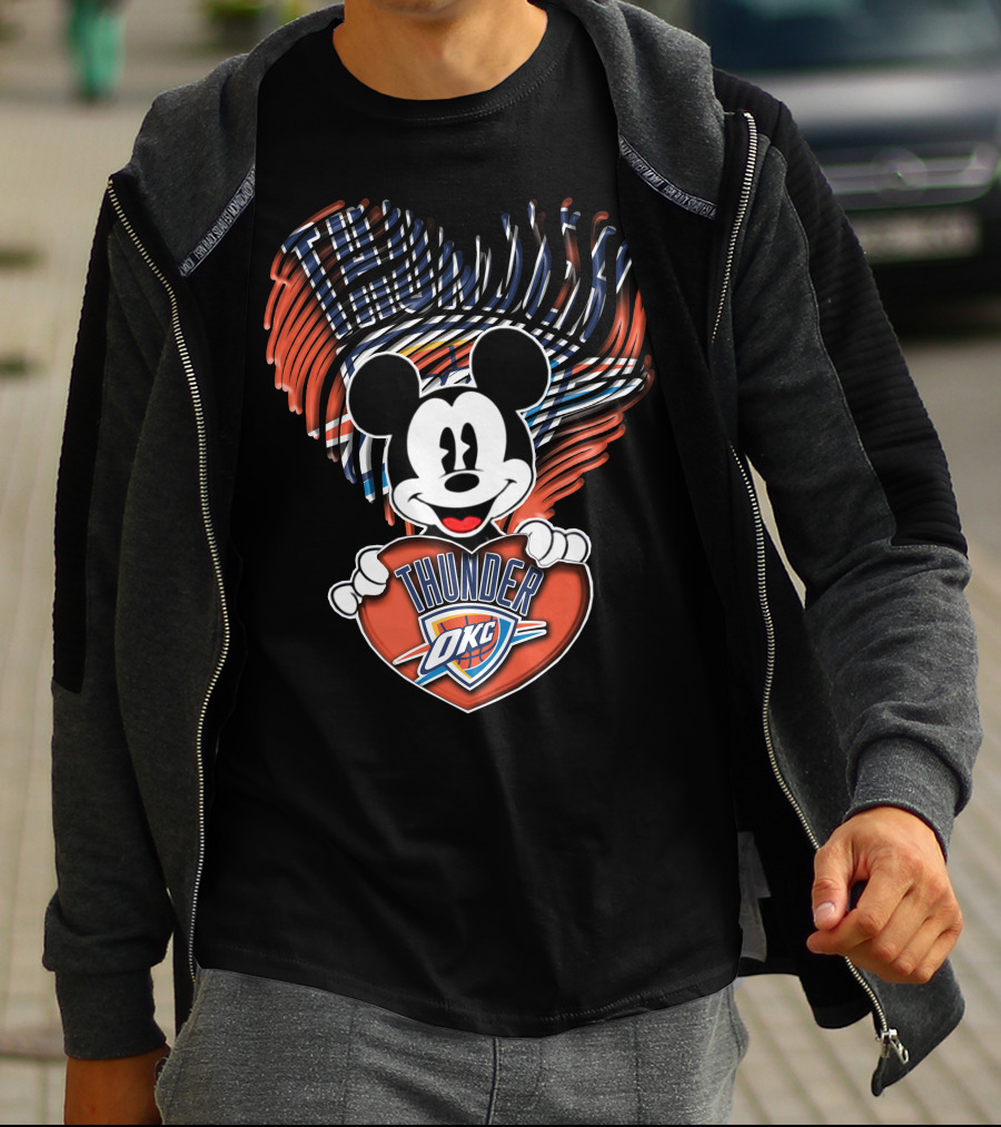 Thunder OKC Mickey Heart T-Shirt