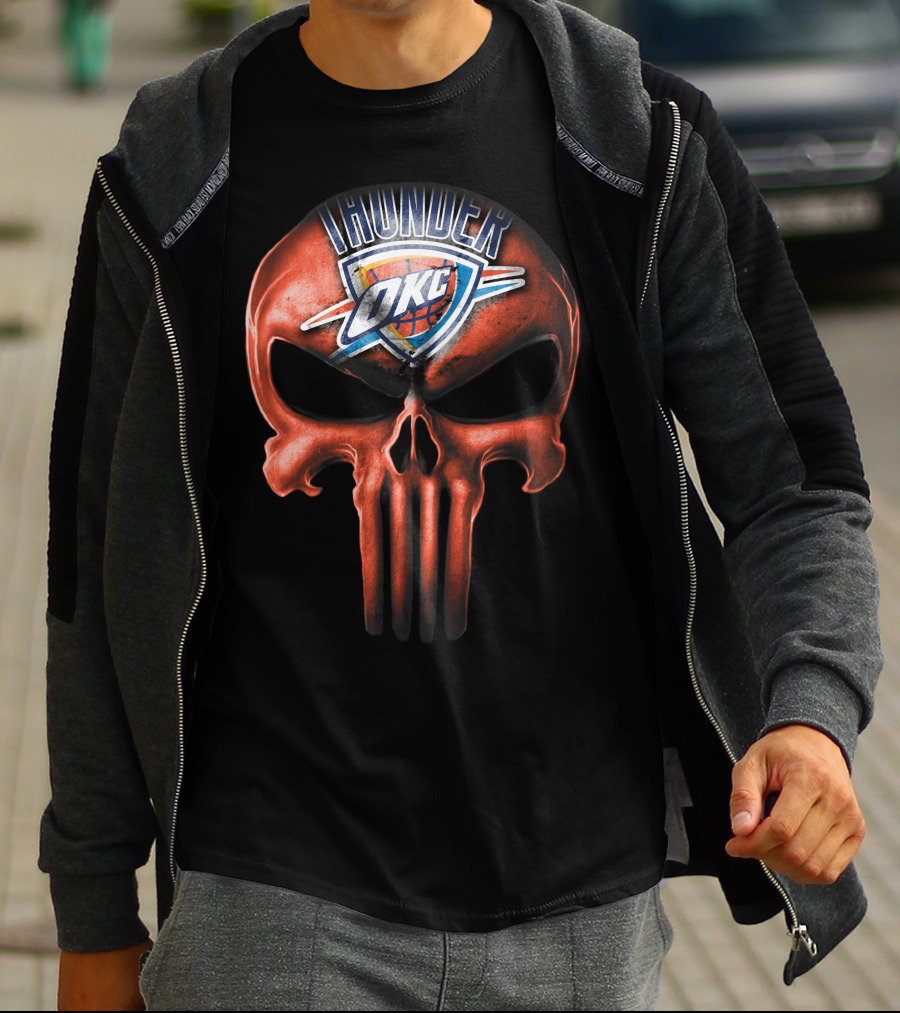 Oklahoma City Thunder Skull OKC T-Shirt