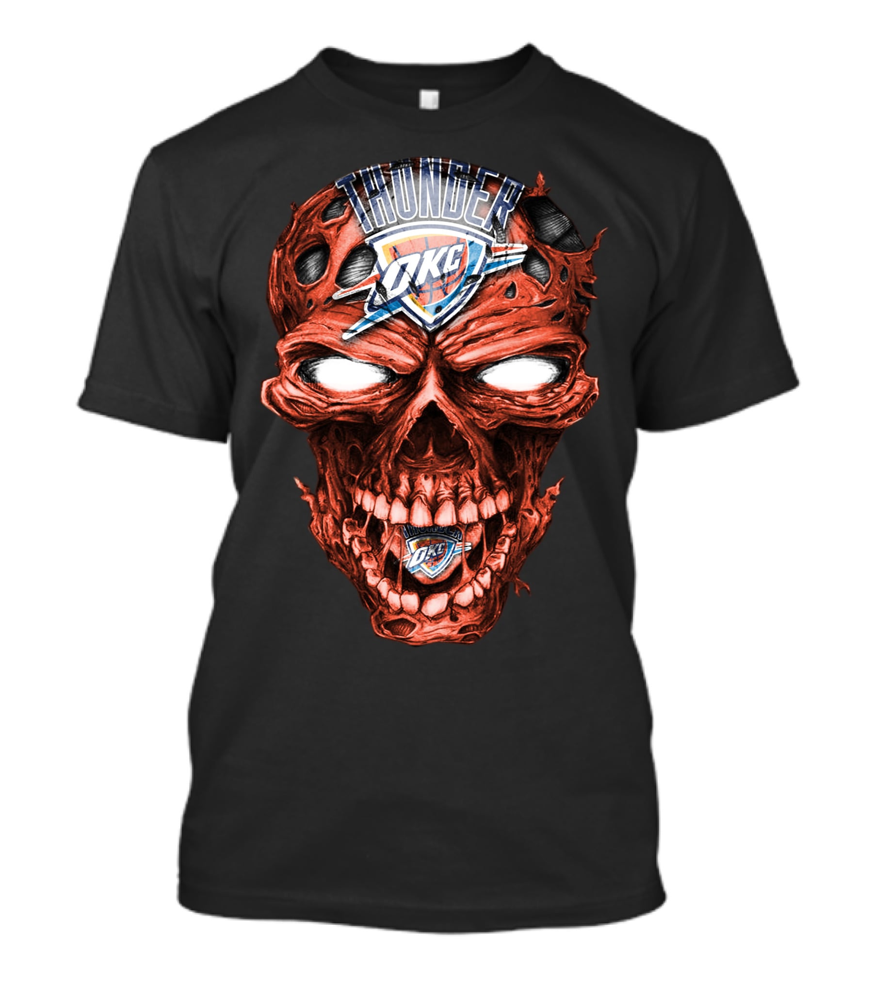 Oklahoma City Thunder Skull OKC Thunder T-Shirt