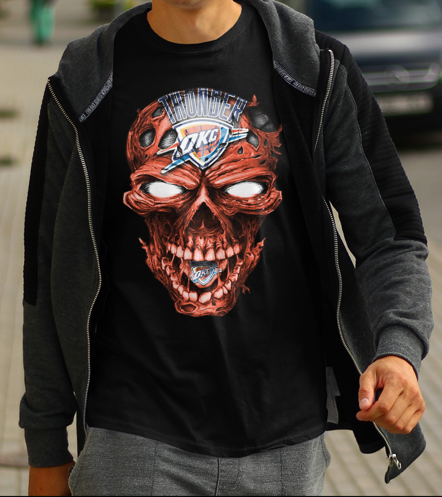 Oklahoma City Thunder Skull OKC Thunder T-Shirt
