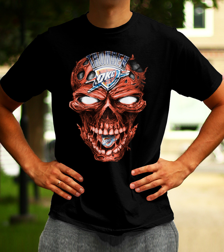 Oklahoma City Thunder Skull OKC Thunder T-Shirt