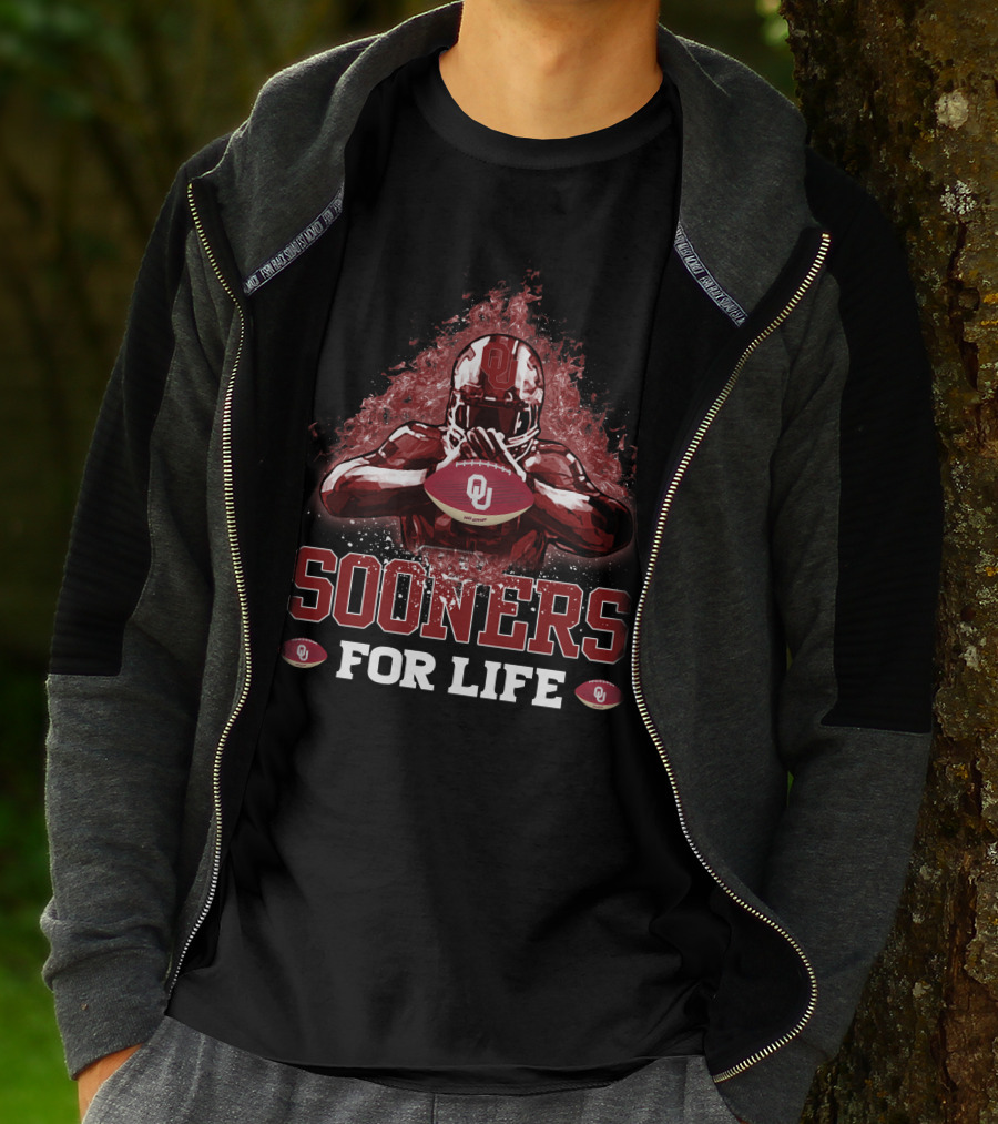 Sooners For Life Oklahoma Quarterback Football Commitment T-Shirt
