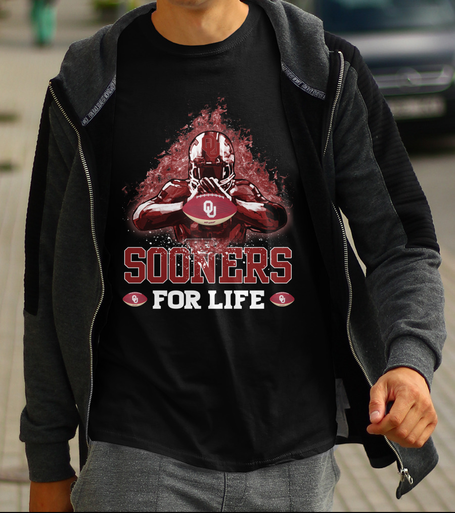 Sooners For Life Oklahoma Quarterback Football Commitment T-Shirt