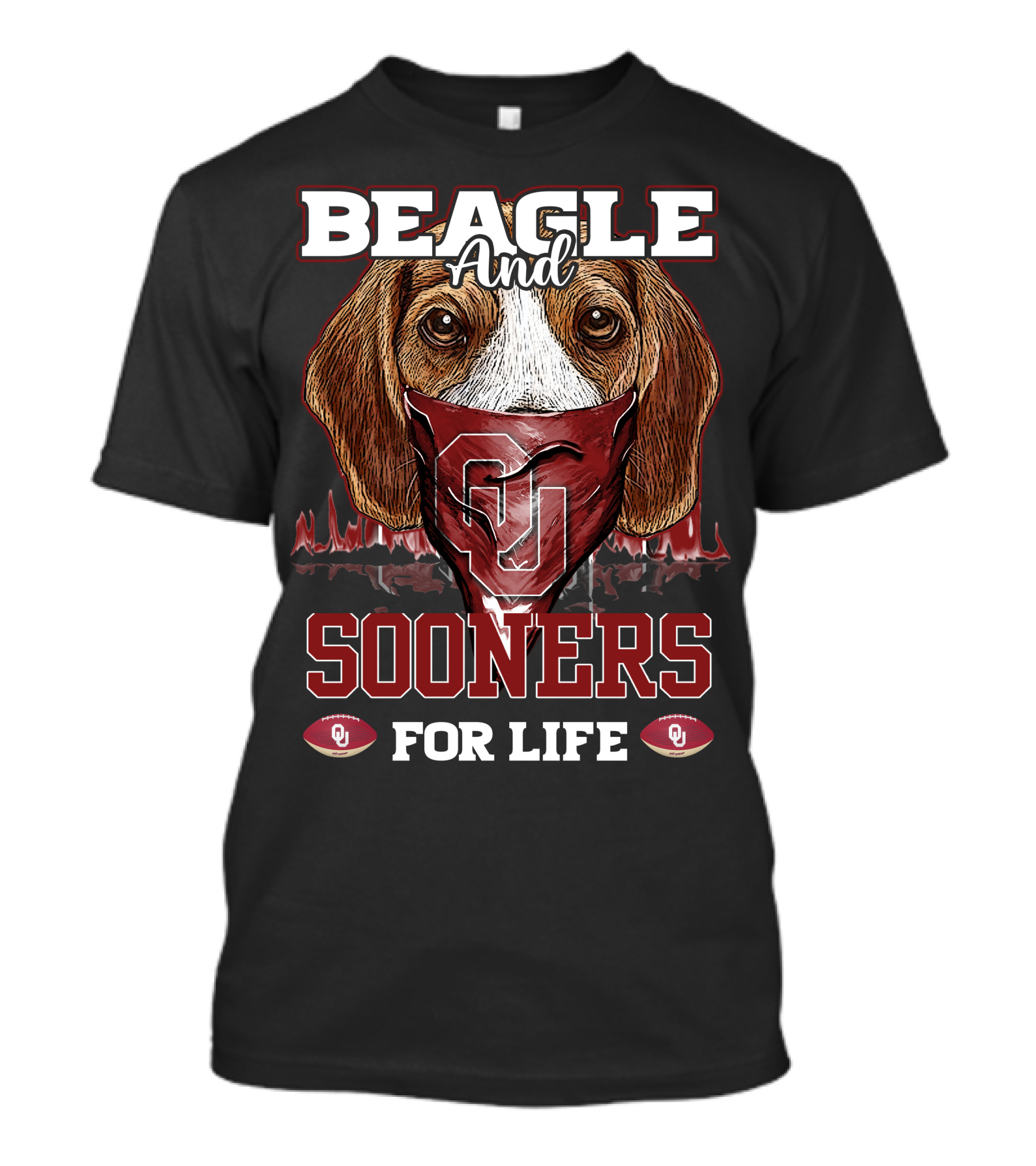 Beagle And Sooners For Life Oklahoma OU T-Shirt