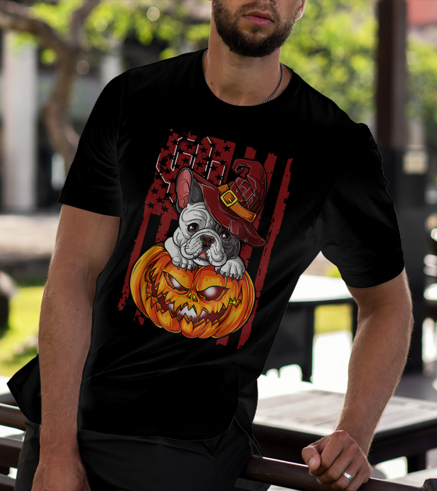 Hlw Bulldog Halloween Pumpkin Oklahoma Sooners T-Shirt
