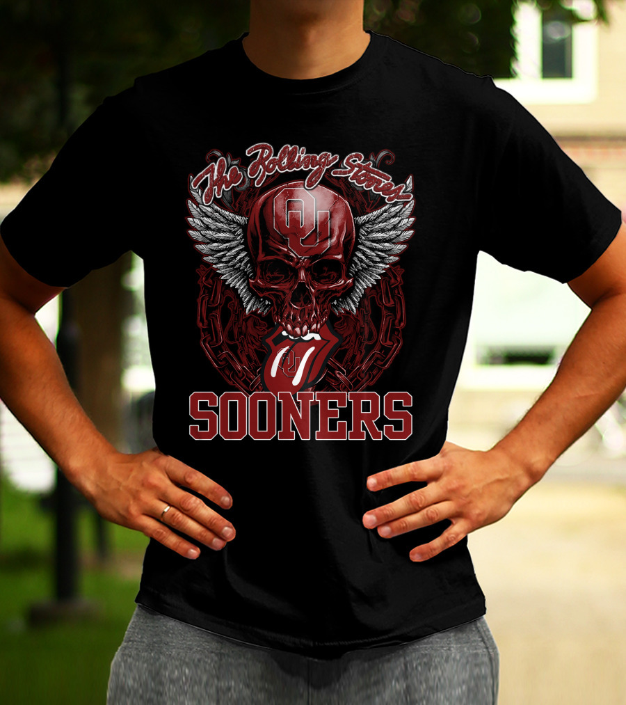 The Rolling Stones Ou Sooners Skull Wings T-Shirt