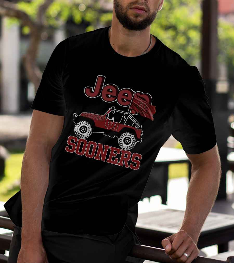 Jeep Oklahoma Sooners OU Flag T-Shirt