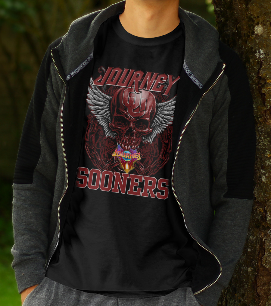Journey OU Sooners Skull Wings T-Shirt