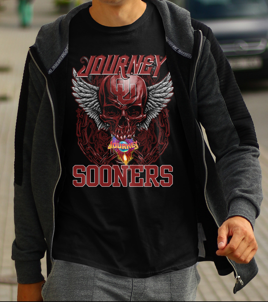 Journey OU Sooners Skull Wings T-Shirt