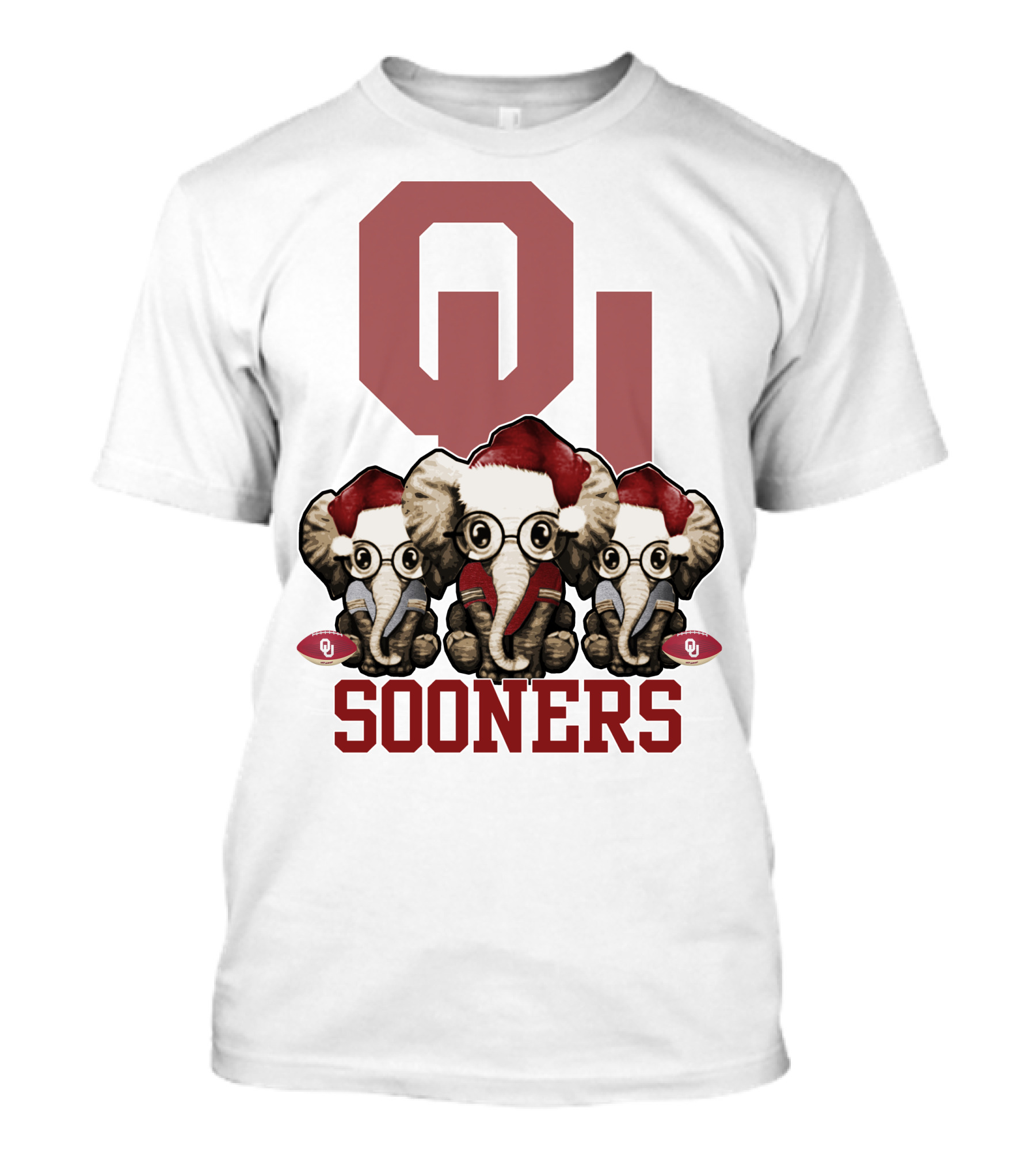 OU Sooners Elephants Christmas T-Shirt