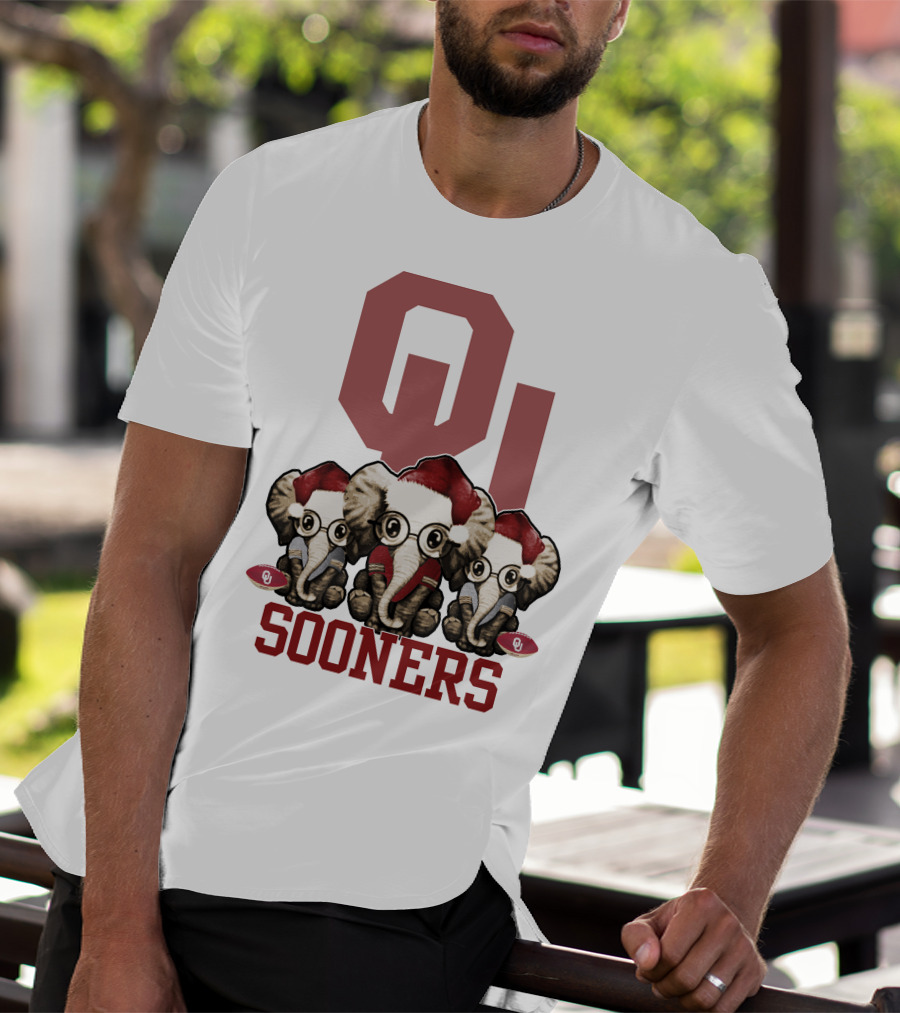 OU Sooners Elephants Christmas T-Shirt