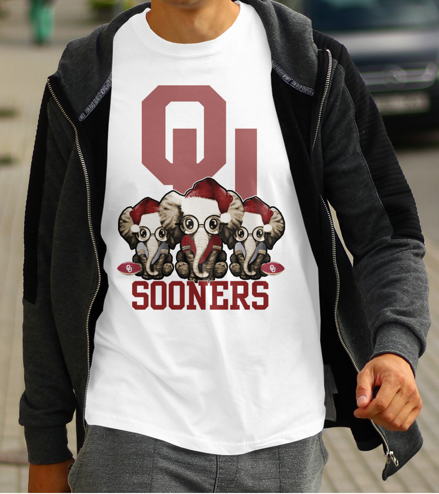 OU Sooners Elephants Christmas T-Shirt