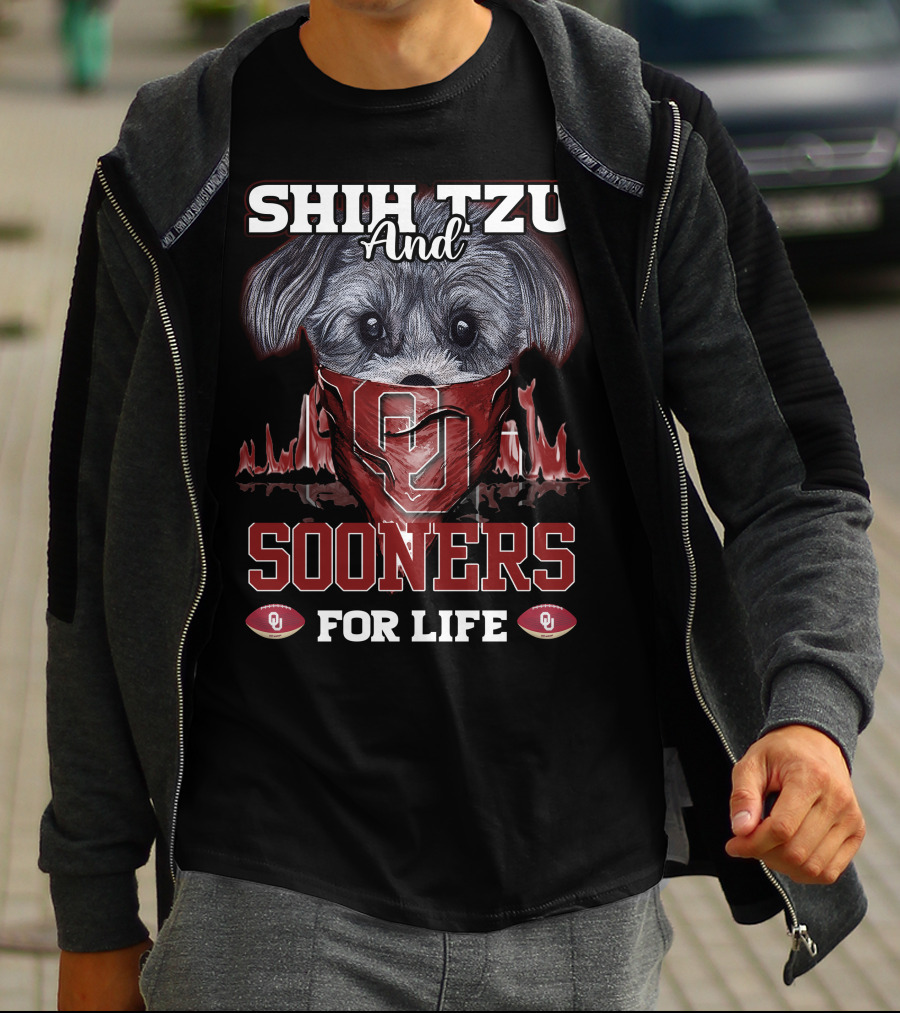 SHIH TZU AND SOONERS FOR LIFE OU T-Shirt