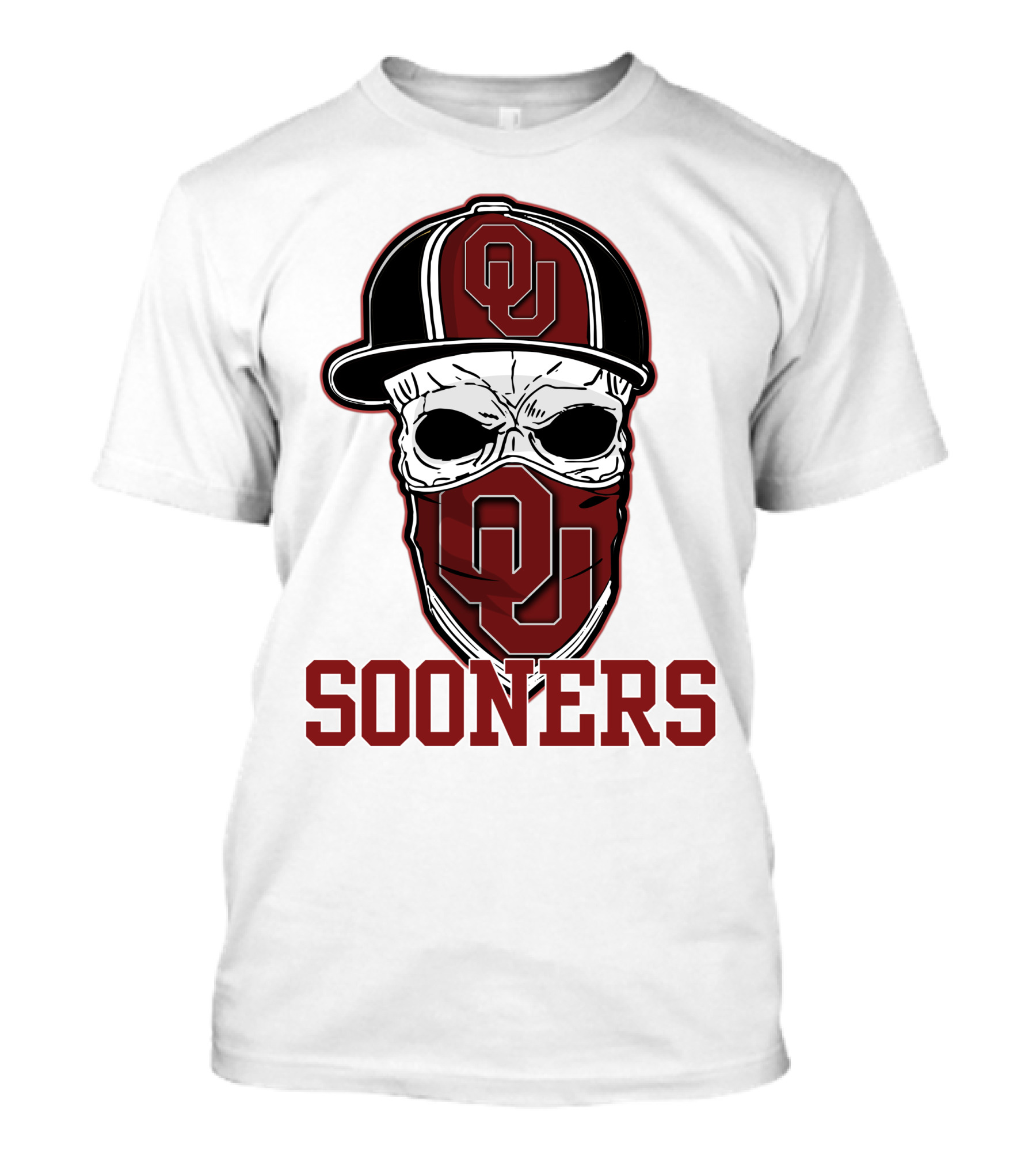OU Sooners Skull Hat T-Shirt