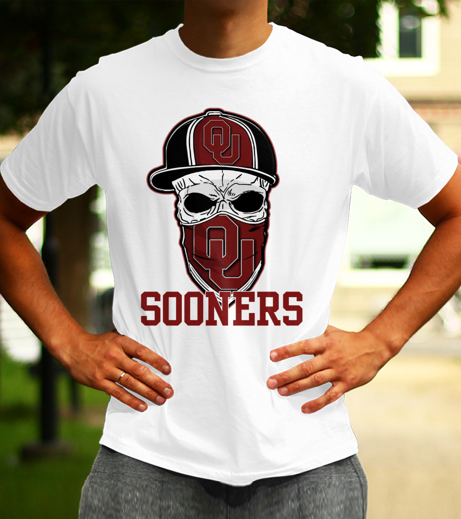 OU Sooners Skull Hat T-Shirt