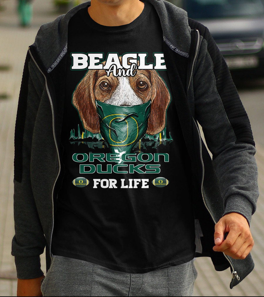 Beagle And Oregon Ducks For Life T-Shirt