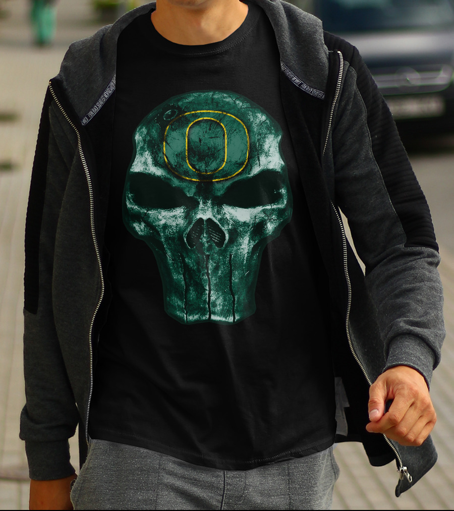 Skull Oregon Ducks T-Shirt