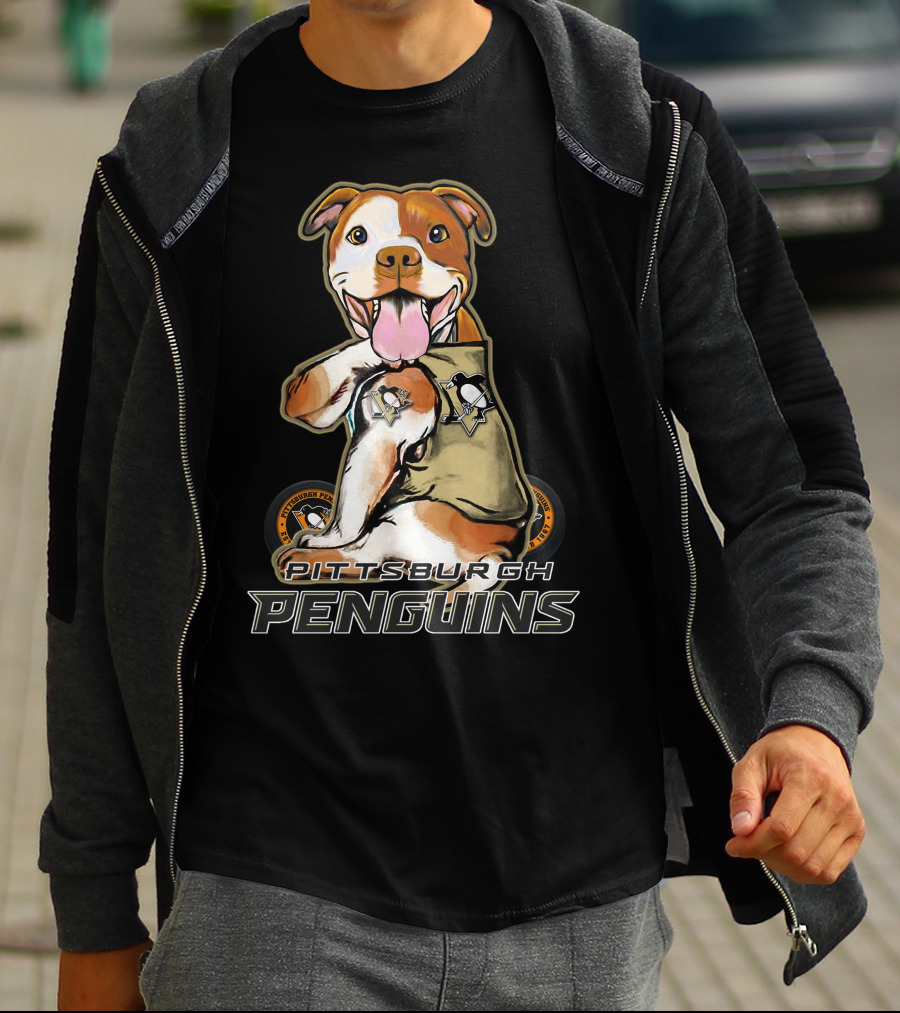 Pittsburgh Penguins Pitbull Hockey Team Fan T-Shirt