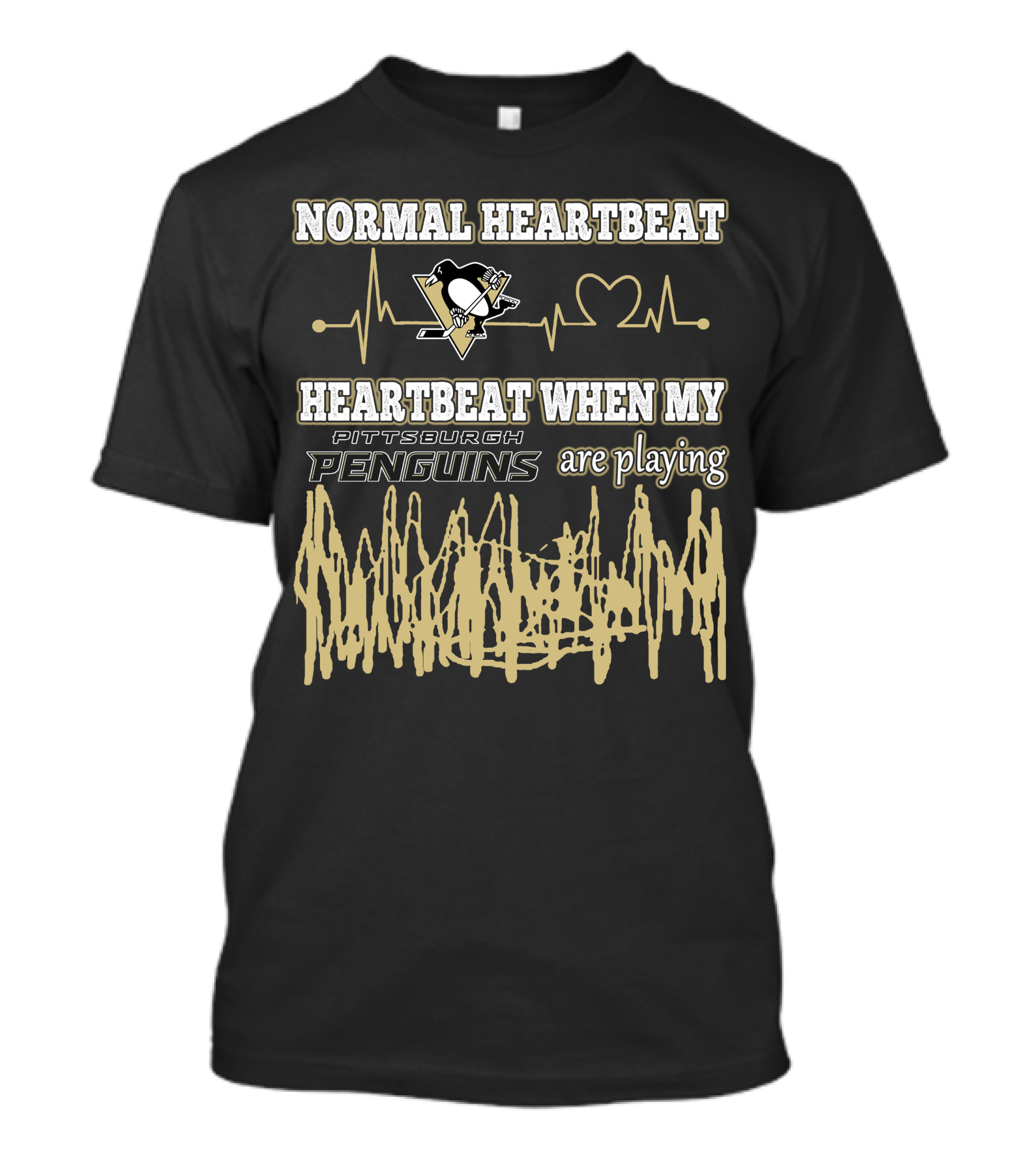 Normal Heartbeat Heartbeat When My Pittsburgh Penguins Are Playing T-Shirt
