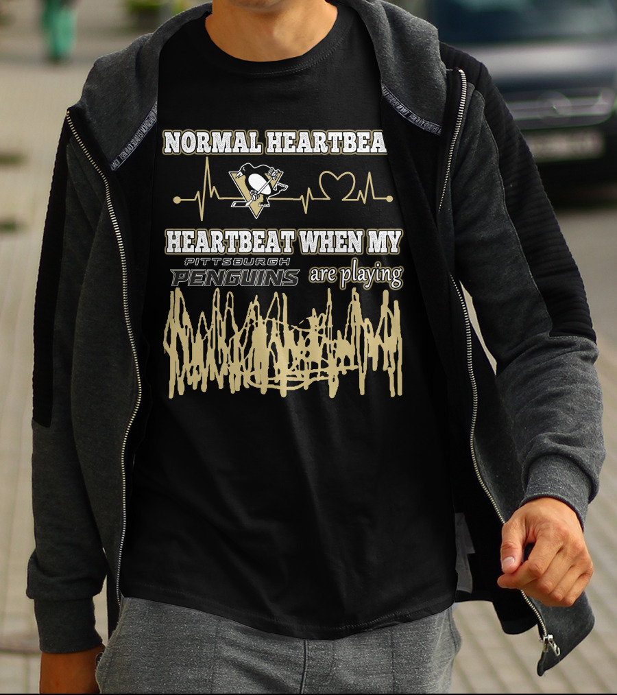 Normal Heartbeat Heartbeat When My Pittsburgh Penguins Are Playing T-Shirt
