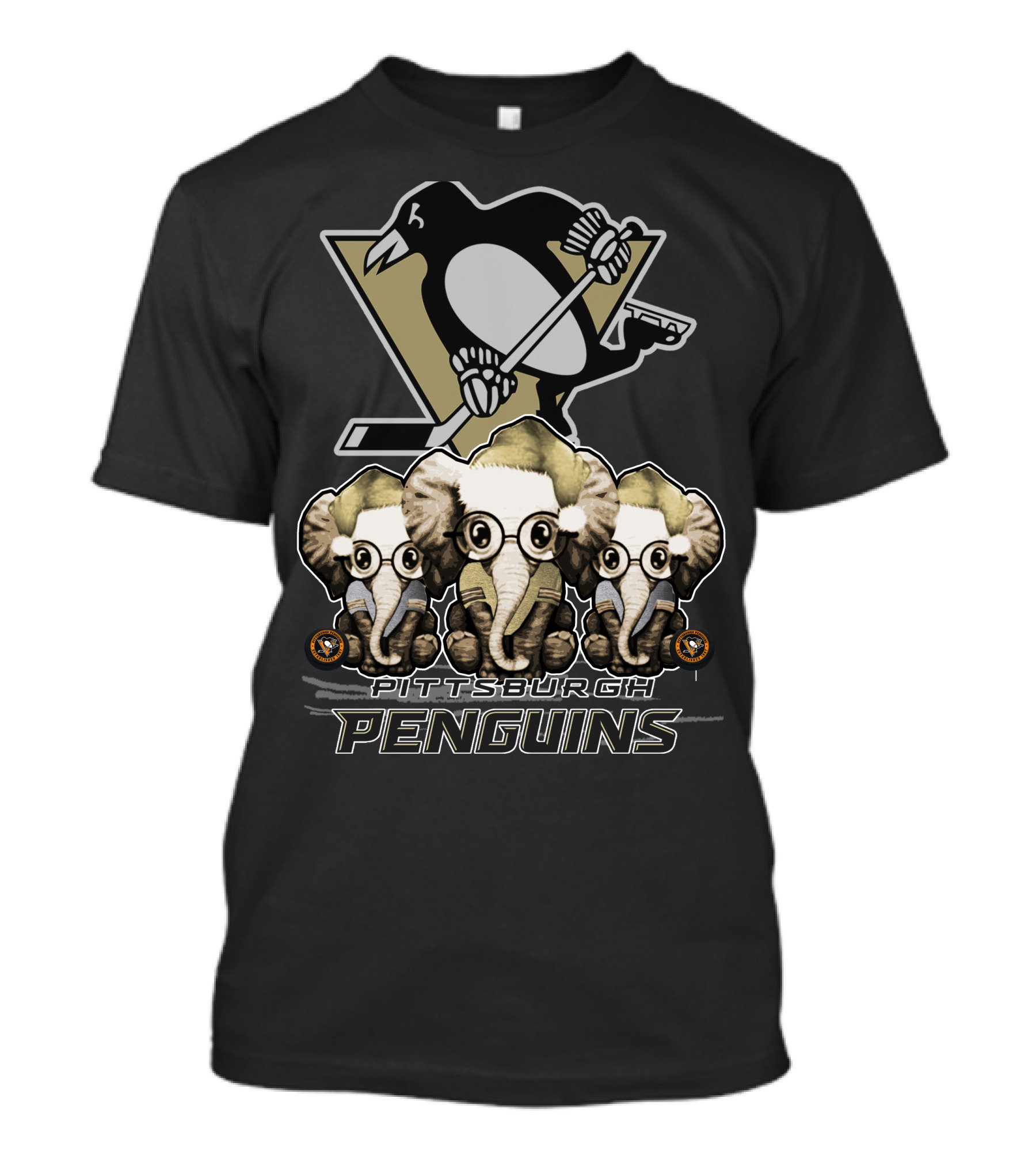 Pittsburgh Penguins Elephants Christmas T-Shirt