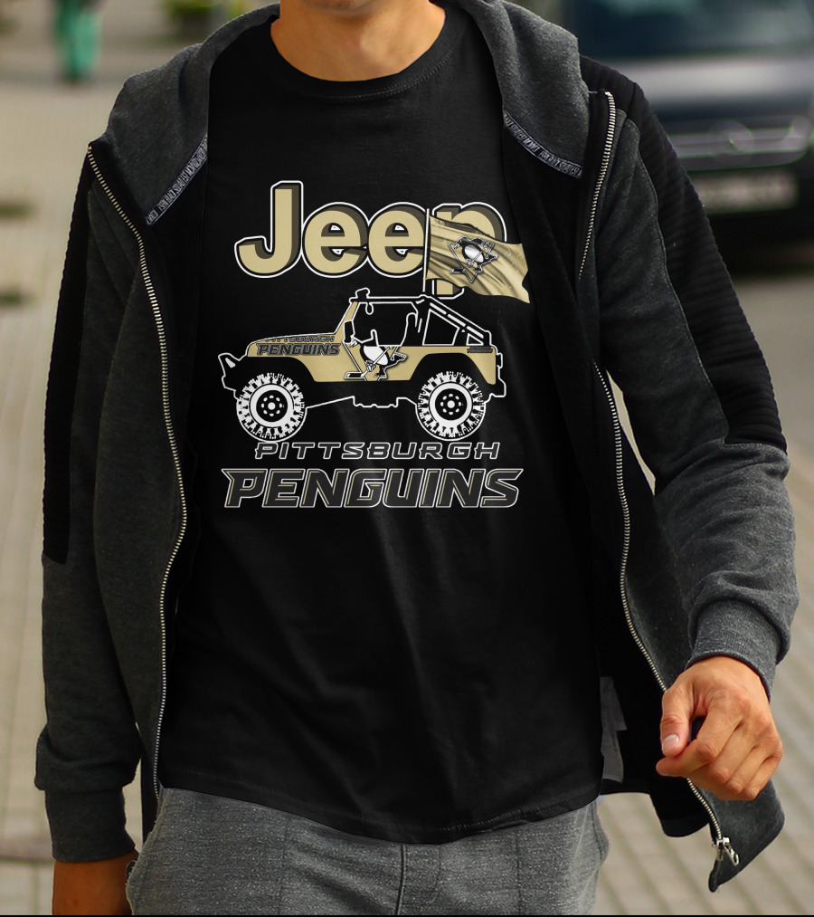 Jeep Pittsburgh Penguins Nhl Off-Road Adventure Fan Gear T-Shirt