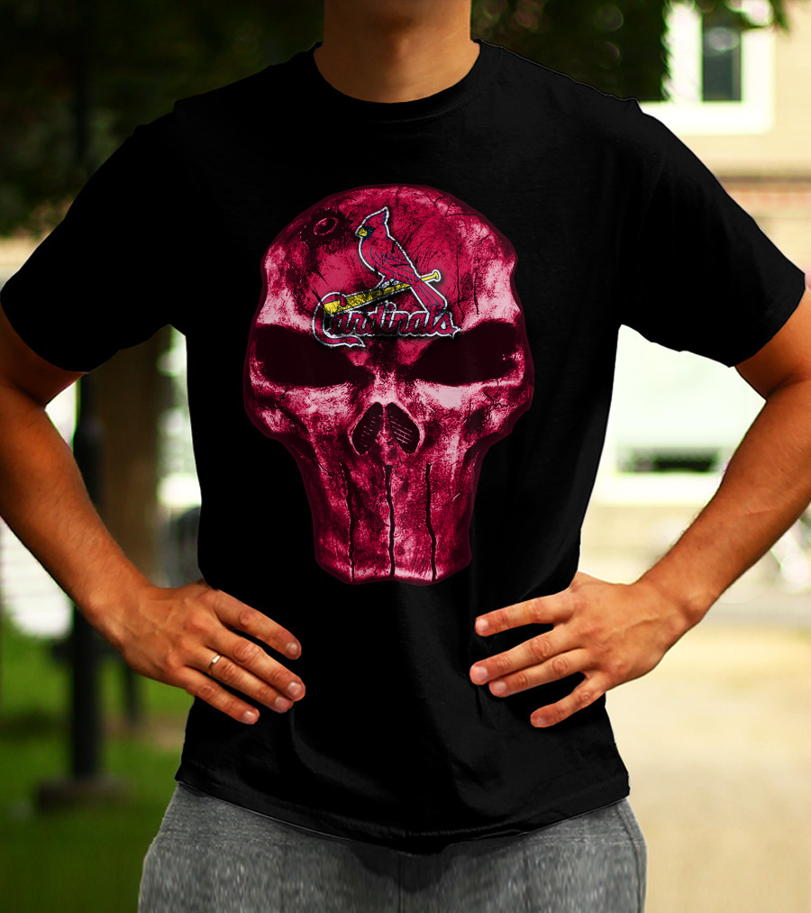 Skull St. Louis Cardinals Punisher T-Shirt
