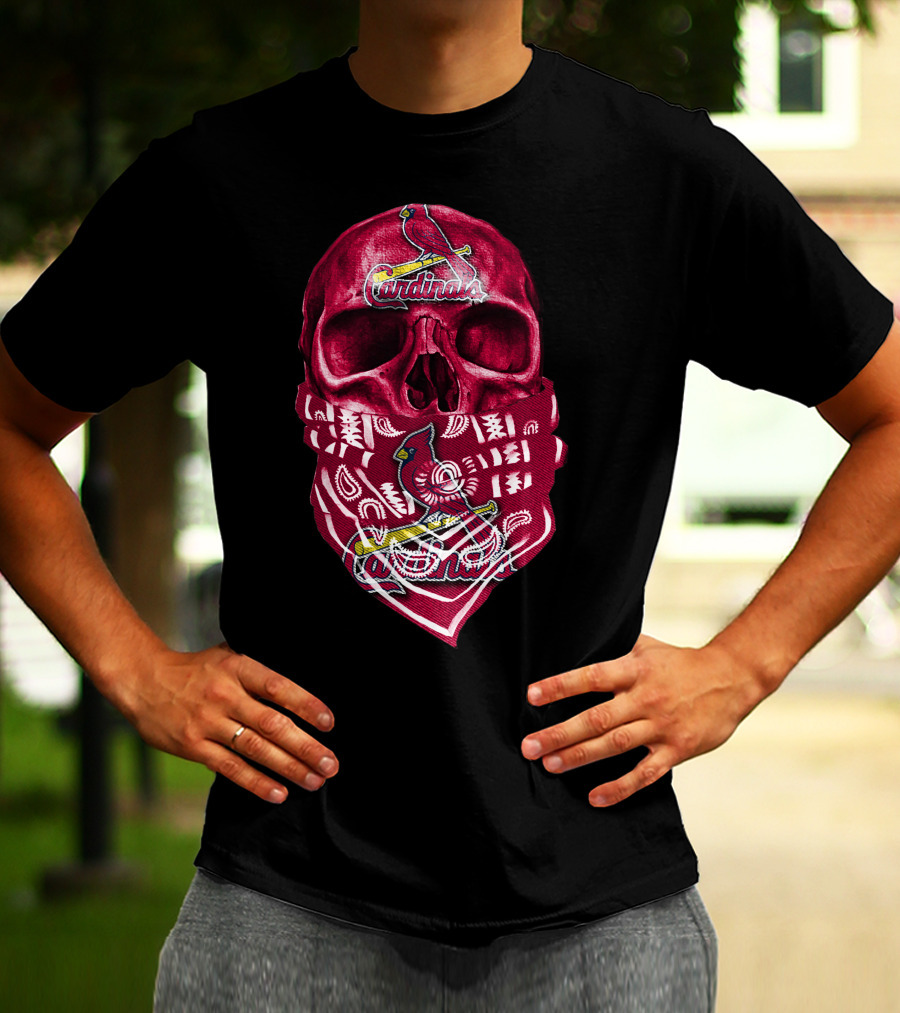 Skull Cardinals Bandana St. Louis T-Shirt