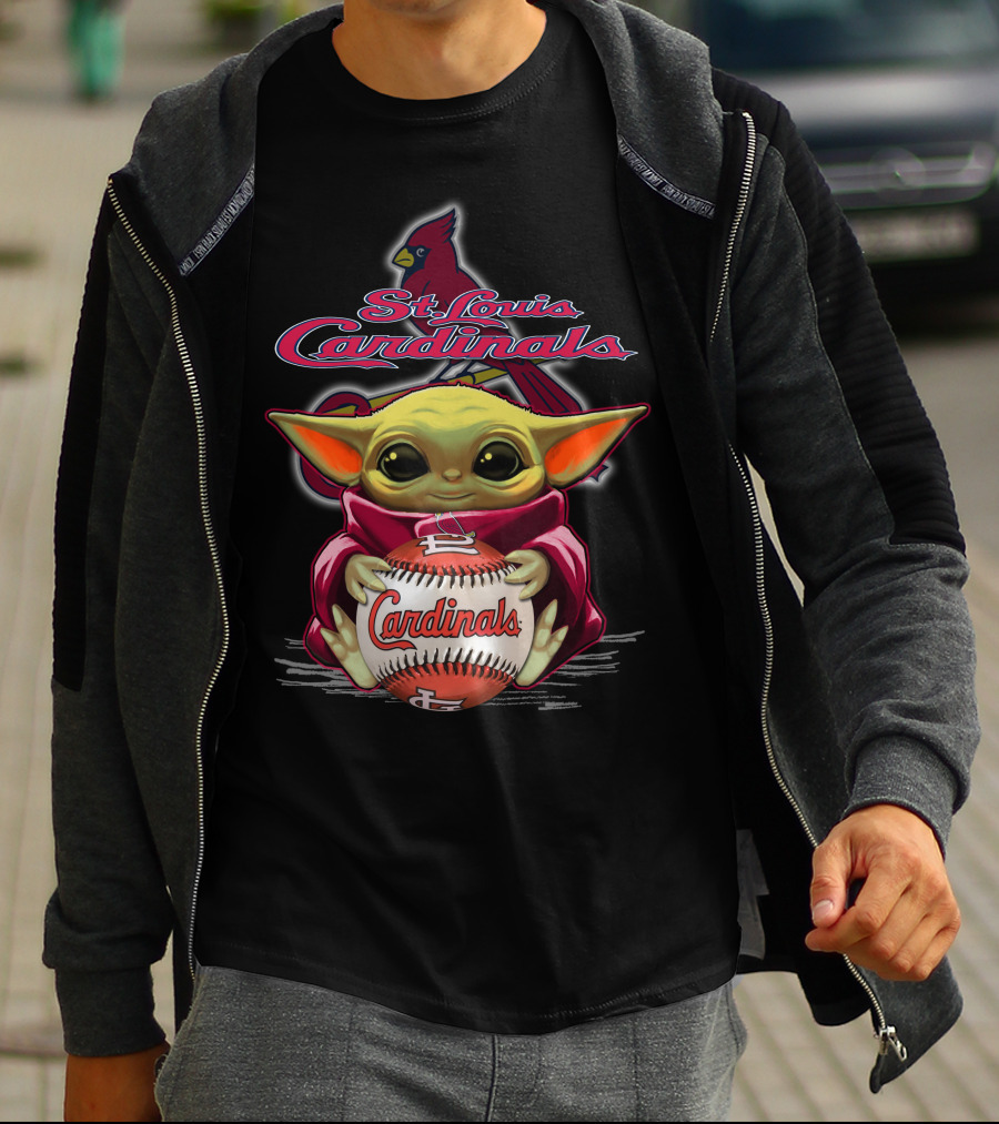 Yoda St. Louis Cardinals Baseball Star Wars Baby Yoda T-Shirt