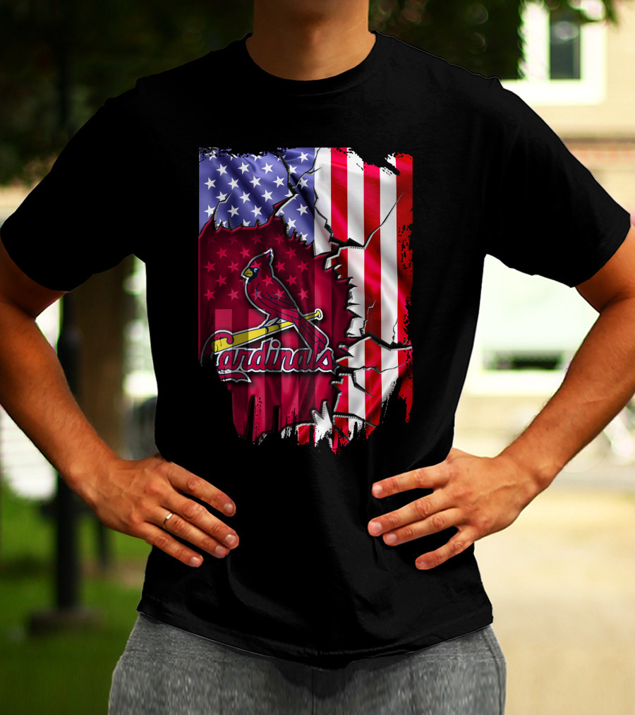 Flag St. Louis Cardinals American T-Shirt