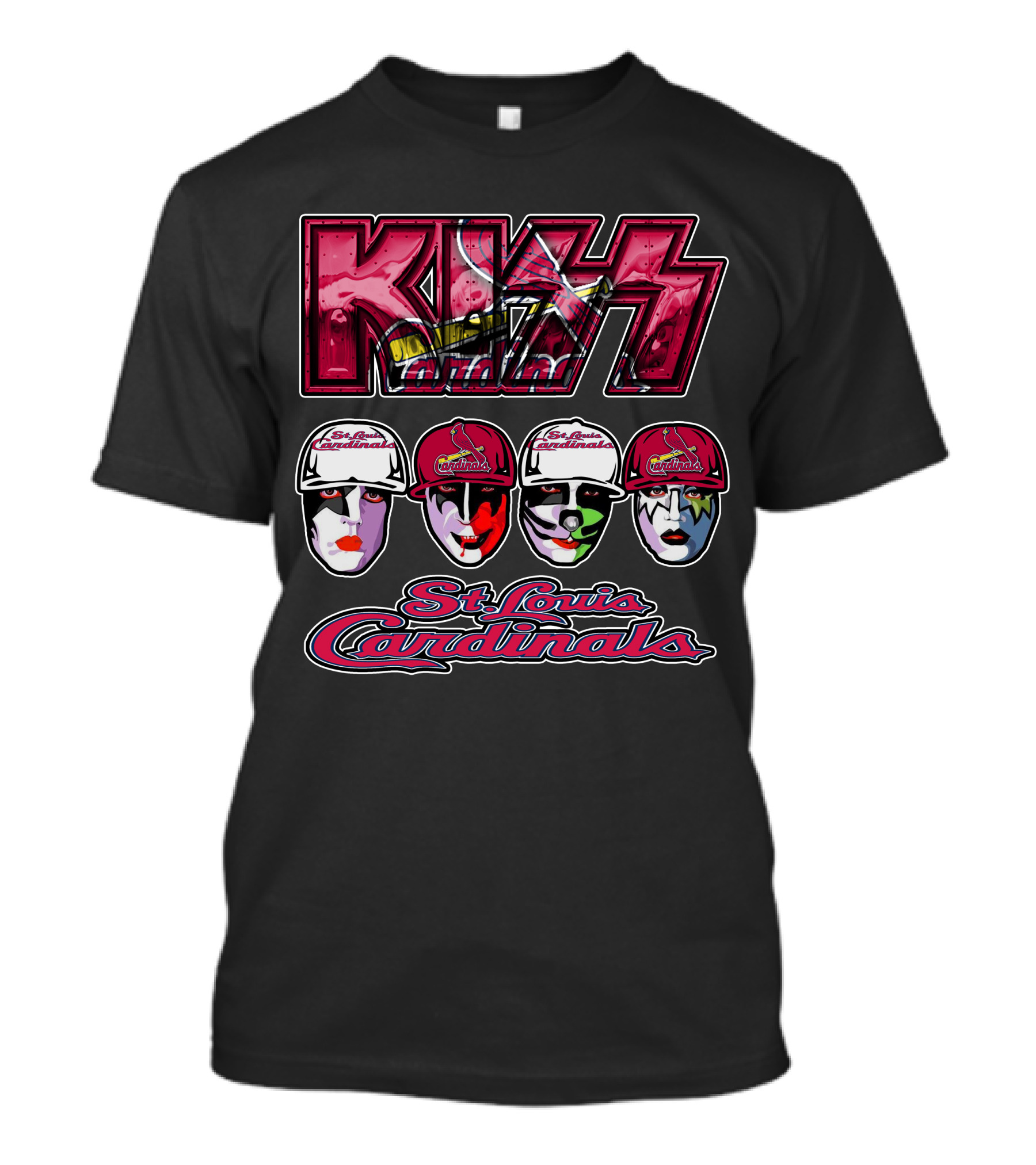 KISS Cardinals St. Louis Facepaint T-Shirt