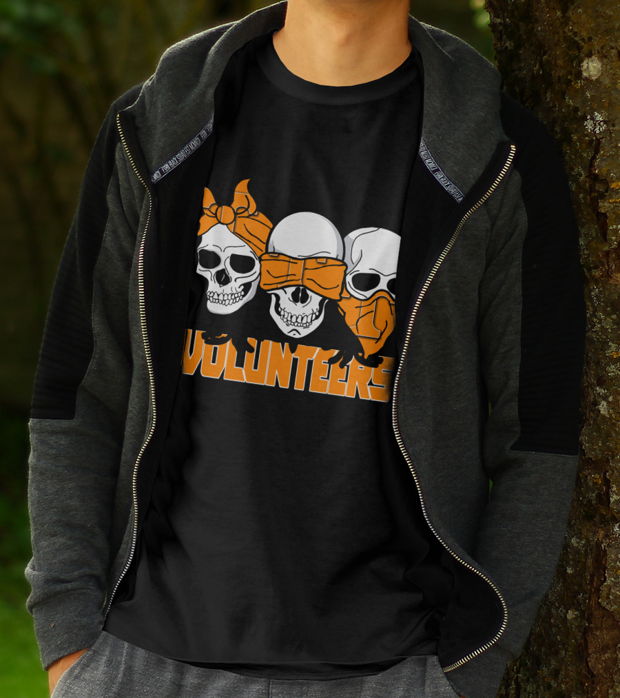 3 Skull Tennessee Volunteers T-Shirt
