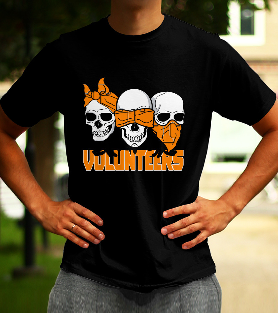 3 Skull Tennessee Volunteers T-Shirt