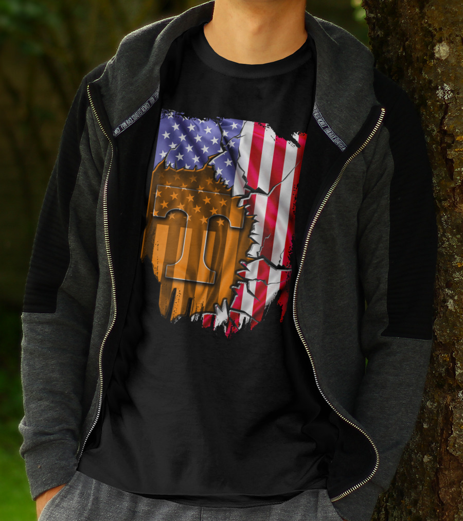 American Flag Tennessee Volunteers T T-Shirt