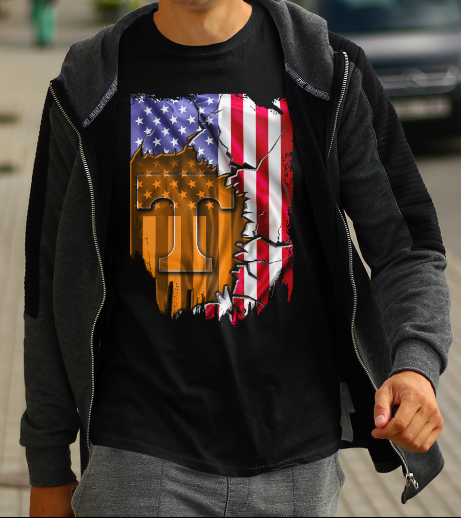 American Flag Tennessee Volunteers T T-Shirt