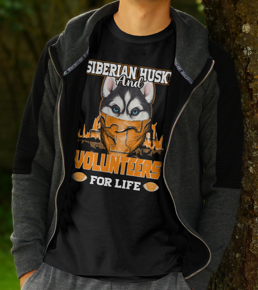 Siberian Husky And Volunteers Tennessee For Life T-Shirt