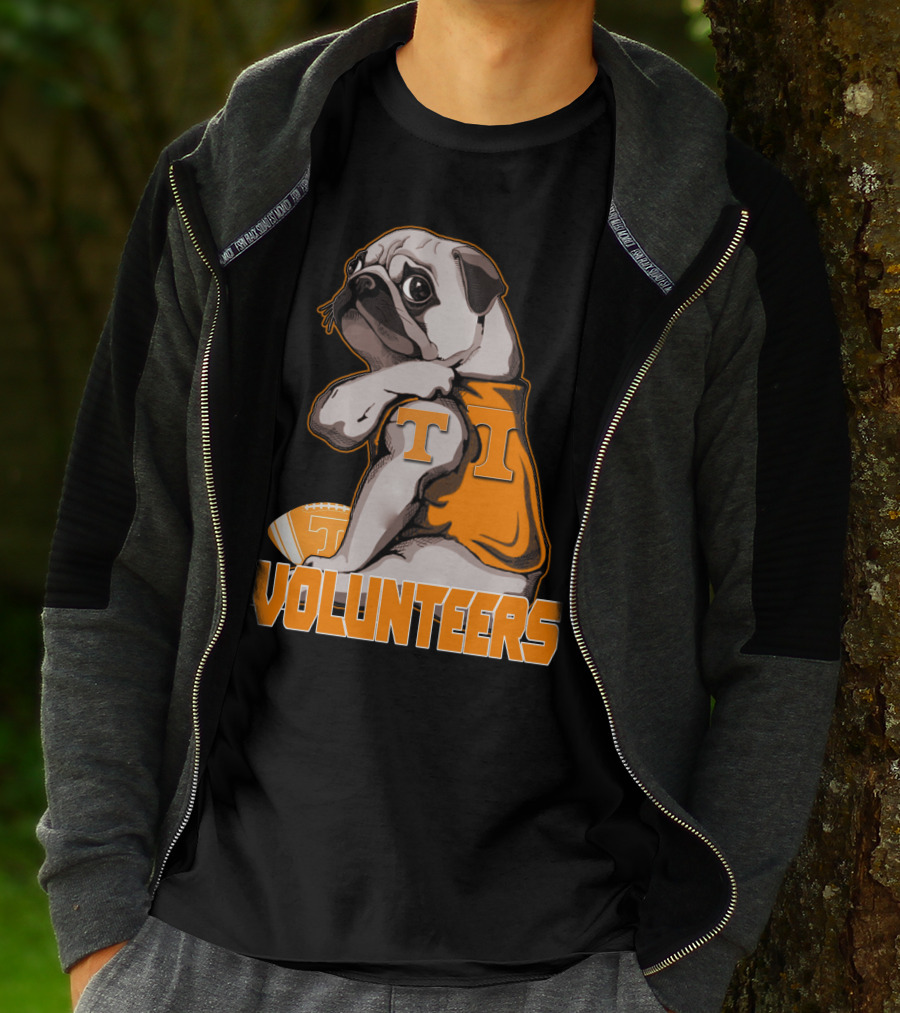 Pug T Volunteers Football T-Shirt