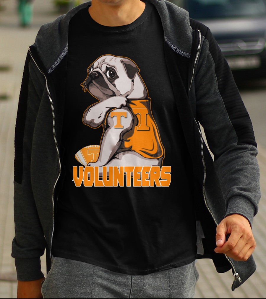 Pug T Volunteers Football T-Shirt