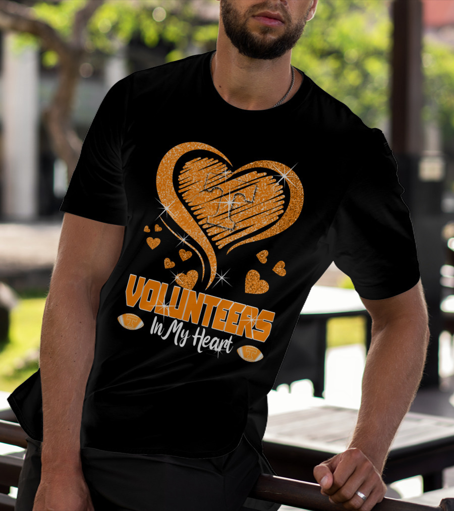 Tennessee Volunteers Orange Heart With T Logo In My Heart T-Shirt