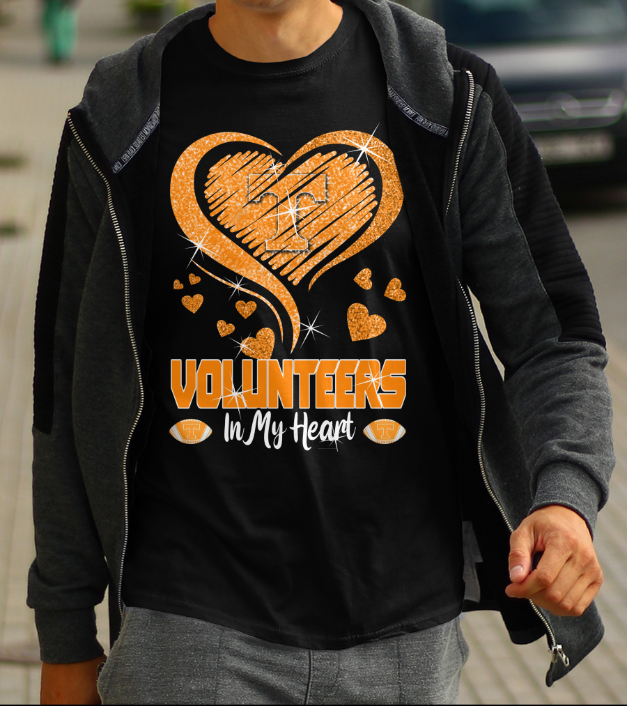 Tennessee Volunteers Orange Heart With T Logo In My Heart T-Shirt