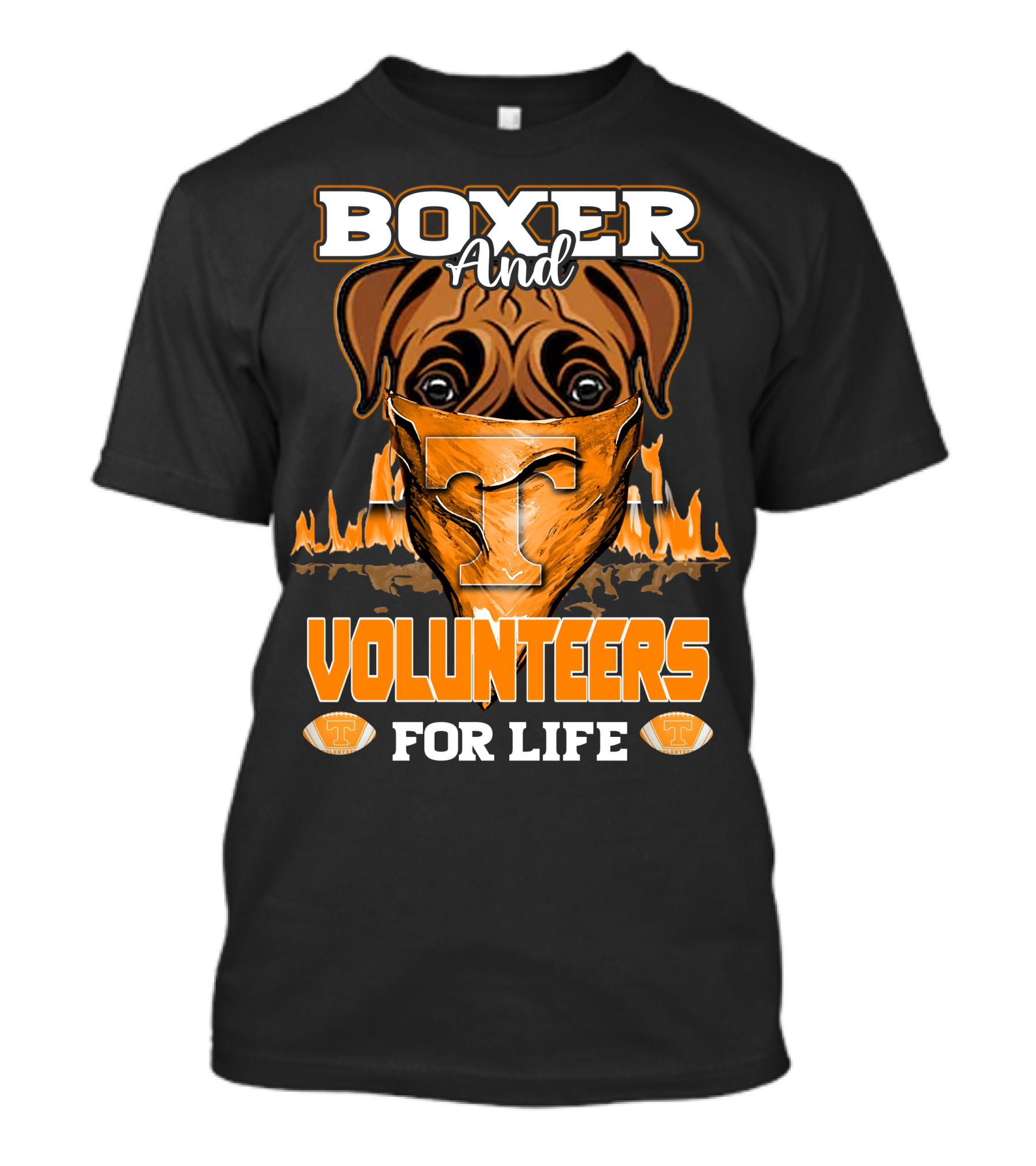 Boxer And Volunteers For Life Tennessee Volunteers T-Shirt
