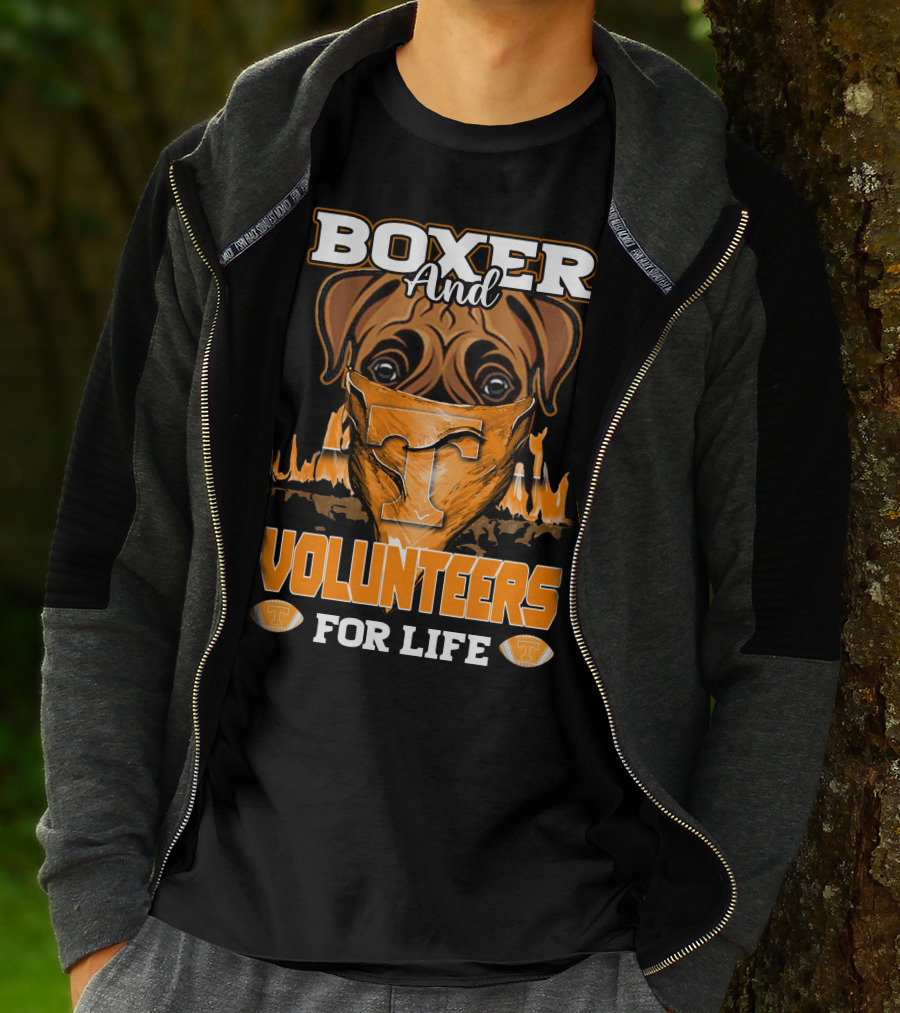 Boxer And Volunteers For Life Tennessee Volunteers T-Shirt