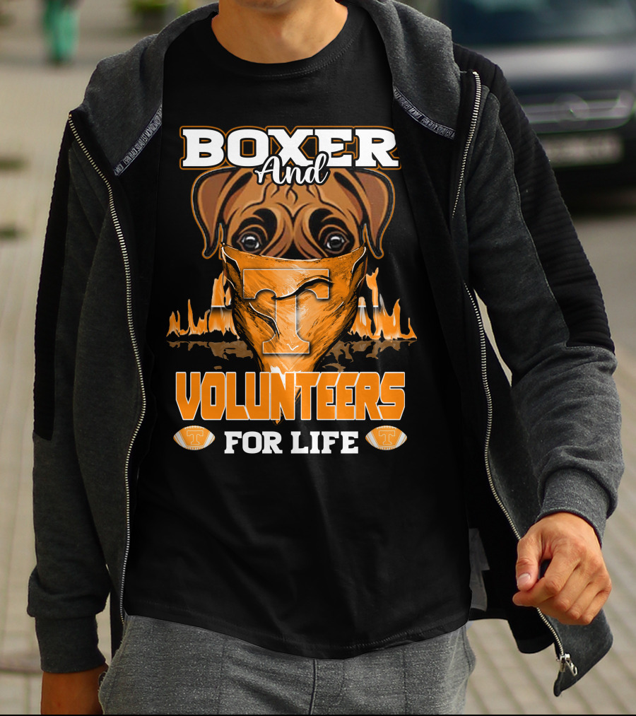 Boxer And Volunteers For Life Tennessee Volunteers T-Shirt