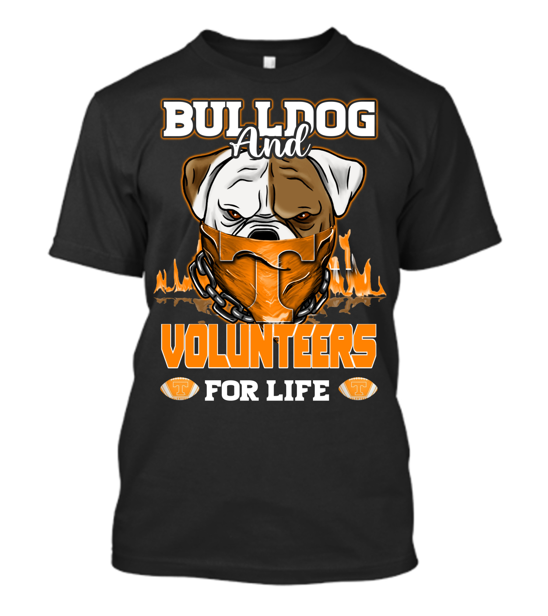 Bulldog And Volunteers For Life Tennessee T-Shirt