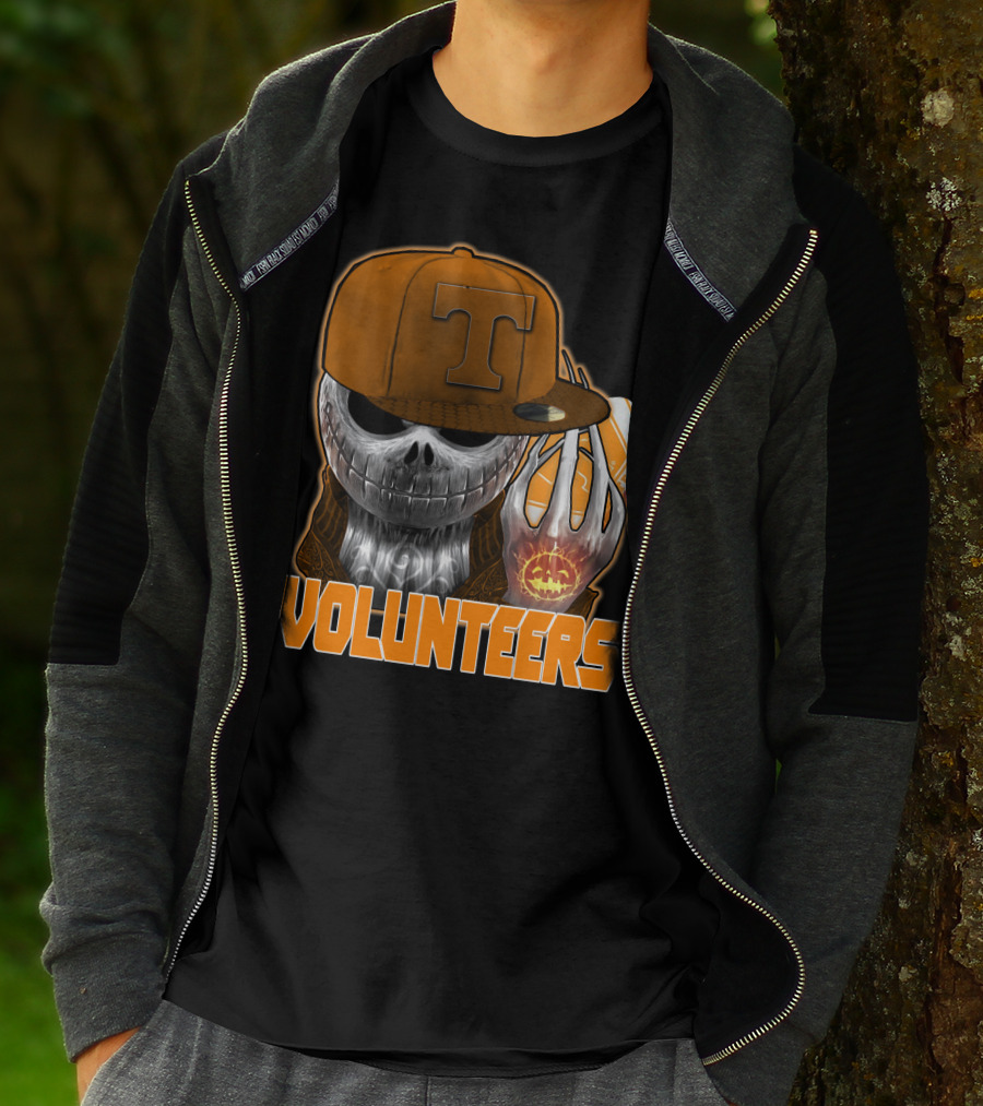 Jackskull Halloween Tennessee Volunteers Football T-Shirt