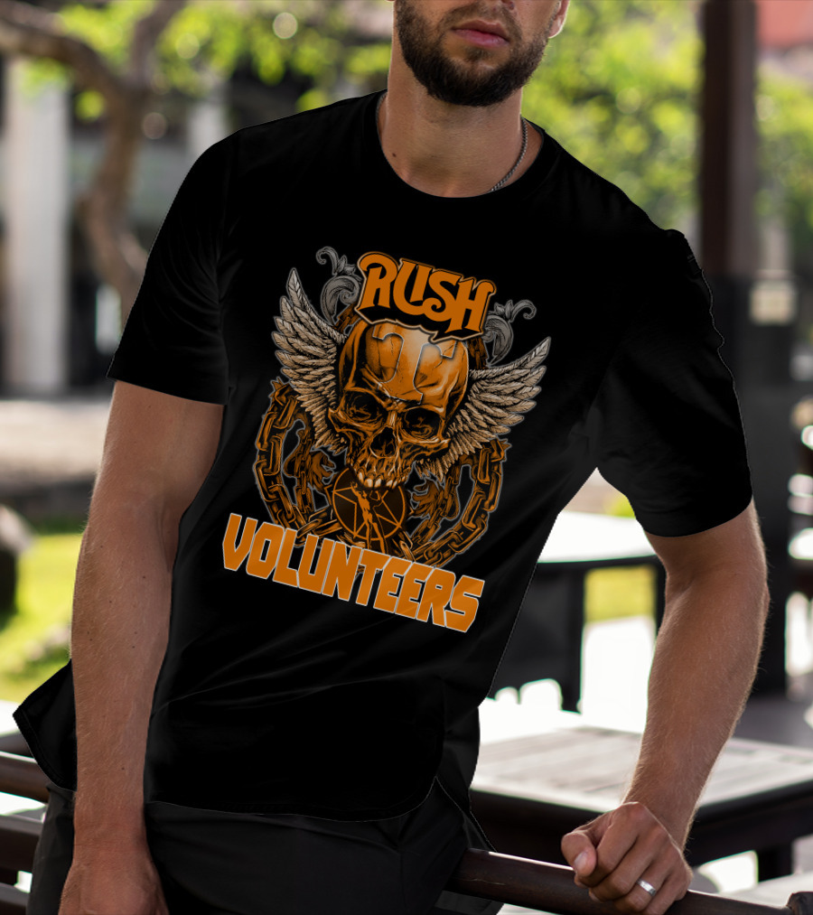 Rush Tennessee Volunteers Skull Wings T-Shirt