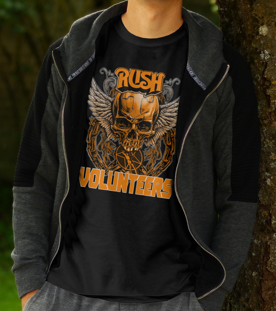 Rush Tennessee Volunteers Skull Wings T-Shirt