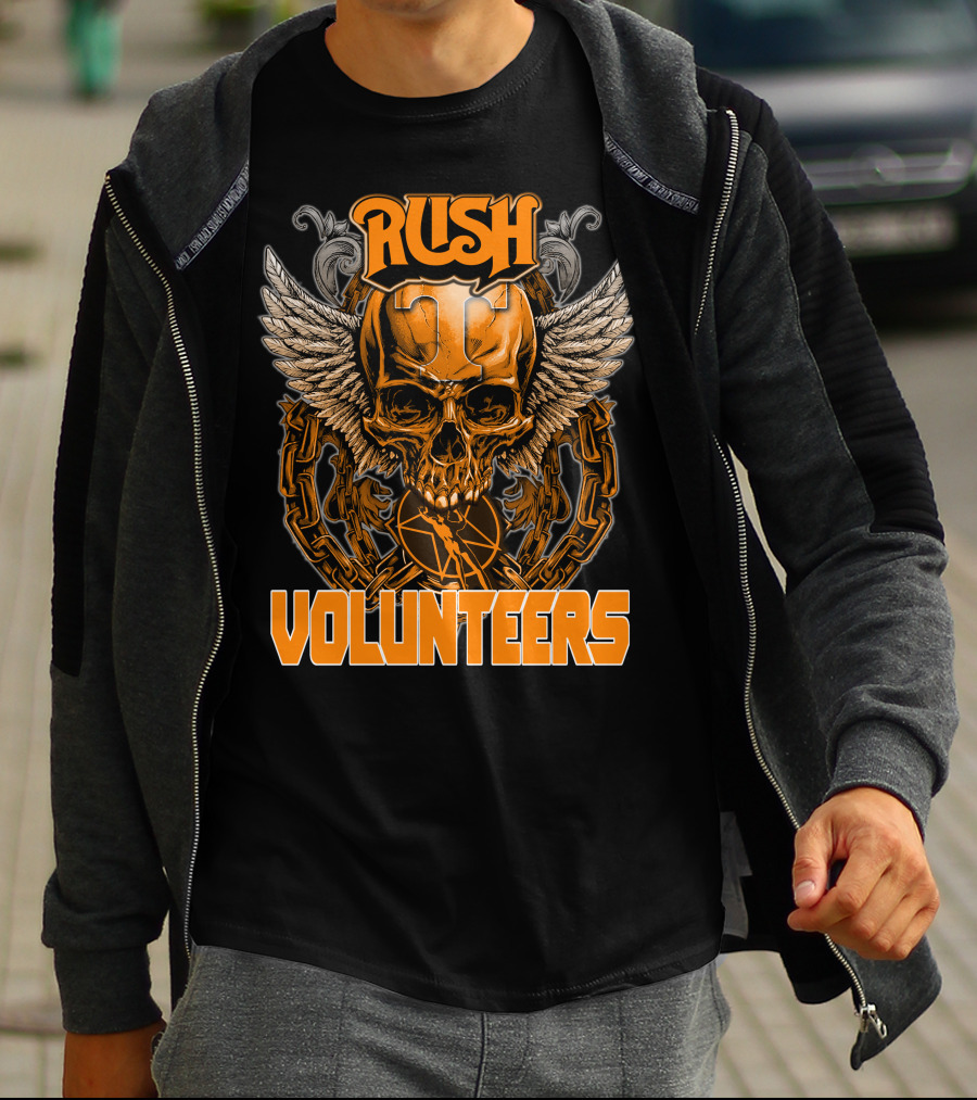 Rush Tennessee Volunteers Skull Wings T-Shirt