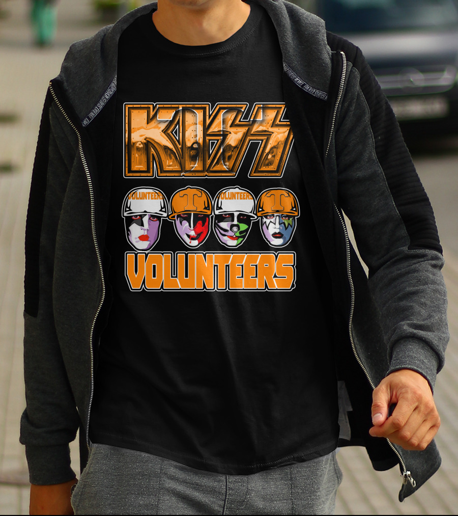 Kiss Tennessee Volunteers Football Face Paint Fans T-Shirt