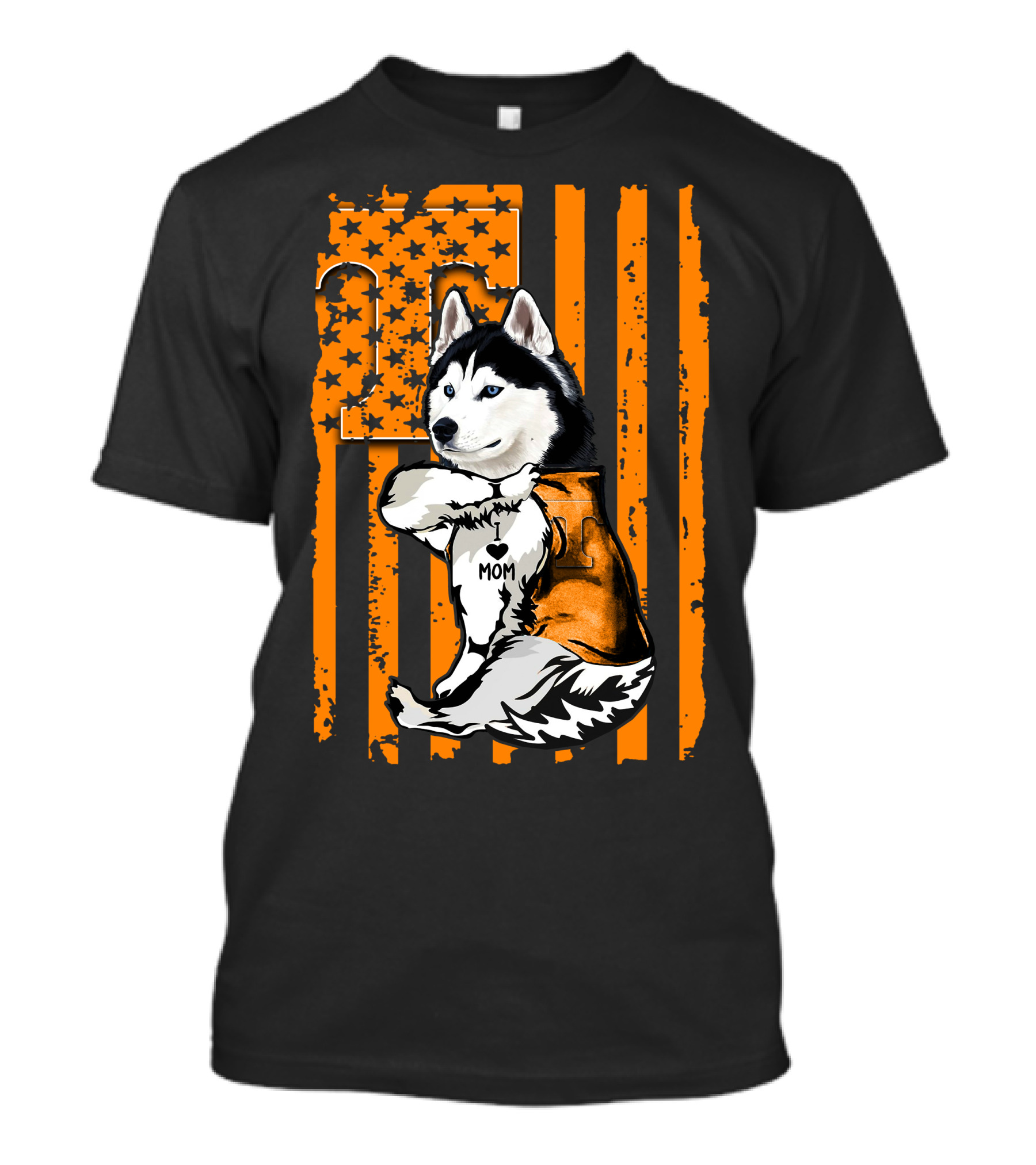 Siberian Husky Mom Tennessee Volunteers T-Shirt